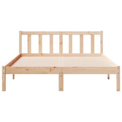VidaXL Dłuższe łóżko bez materaca, 140x220 cm, lite drewno sosnowe