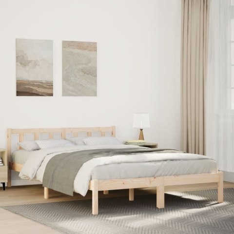 VidaXL Dłuższe łóżko bez materaca, 160x210 cm, lite drewno sosnowe