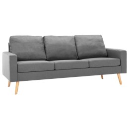 3-osobowa sofa, jasnoszara, tapicerowana tkaniną Lumarko!