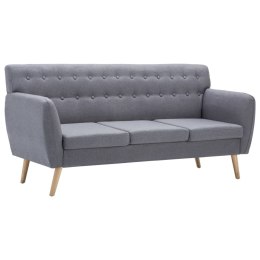 3-osobowa sofa tapicerowana tkaniną, 172x70x82 cm, jasnoszara Lumarko!