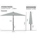 Madison Parasol ogrodowy Tenerife, 300 cm, okrągły, szary  Lumarko!