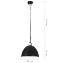 Industrialna lampa wisząca, 25 W, czarna, okrągła, 31 cm, E27 Lumarko!