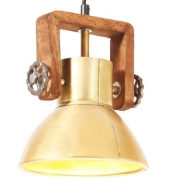 Industrialna lampa wisząca, 25 W, mosiężna, okrągła, 19 cm, E27 Lumarko!