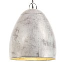Industrialna lampa wisząca, 25 W, srebrna, okrągła, 42 cm, E27  Lumarko!