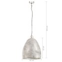 Industrialna lampa wisząca, 25 W, srebrna, okrągła, 42 cm, E27  Lumarko!