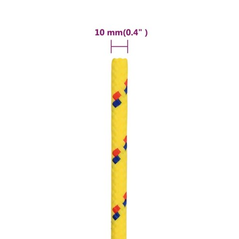 Linka żeglarska, żółta, 10 mm, 50 m, polipropylen  Lumarko!