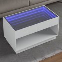 Stolik kawowy z LED Infinity, biały, 90x50x50 cm  Lumarko!