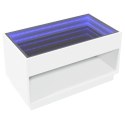 Stolik kawowy z LED Infinity, biały, 90x50x50 cm  Lumarko!