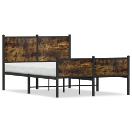 Metalowa rama łóżka, bez materaca, przydymiony dąb, 120x200 cm Lumarko!