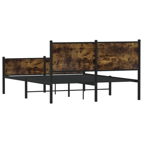 Metalowa rama łóżka, bez materaca, przydymiony dąb, 150x200 cm  Lumarko!