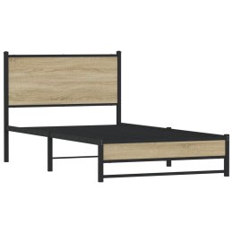 Metalowa rama łóżka, bez materaca, dąb sonoma, 100x200 cm Lumarko!