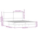 Metalowa rama łóżka, bez materaca, dąb sonoma, 140x200 cm Lumarko!