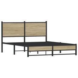 Metalowa rama łóżka, bez materaca, dąb sonoma, 150x200 cm Lumarko!