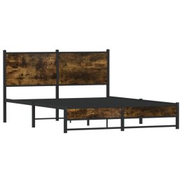 Metalowa rama łóżka, bez materaca, przydymiony dąb, 150x200 cm Lumarko!