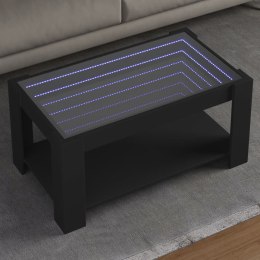 Stolik kawowy z LED czarny 93x53x45 cm, materiał drewnopochodny  Lumarko!