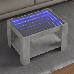 Stolik kawowy z LED, szarość betonu, 73x53x45 cm  Lumarko!