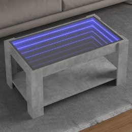 Stolik kawowy z LED, szarość betonu, 93x53x45 cm  Lumarko!