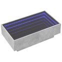 Stolik kawowy z LED, szarość betonu, 90x50x30 cm  Lumarko!