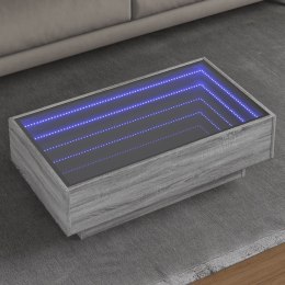 Stolik kawowy z LED, szary dąb sonoma, 90x50x30 cm  Lumarko!