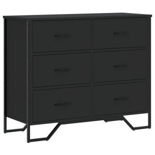Komoda, czarna, 91x35,5x74,5 cm, materiał drewnopochodny  Lumarko!
