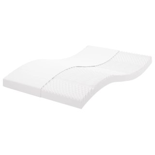 Materac piankowy, biały 140x210 cm, 7-strefowy, twardość 20 ILD  Lumarko!