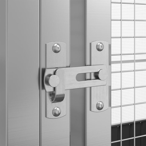 Woliera z przedłużeniem, srebrna, 1118x303x216 cm, stalowa  Lumarko!