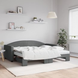 Sofa rozsuwana z materacami, ciemnoszara, 90x190 cm, tkanina Lumarko!