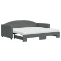 Sofa rozsuwana z materacami, ciemnoszara, 90x190 cm, tkanina Lumarko!