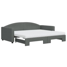 Sofa rozsuwana z materacami, ciemnoszara, 90x190 cm, tkanina Lumarko!