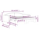 Sofa rozsuwana z materacami, ciemnoszara, 90x190 cm, tkanina Lumarko!