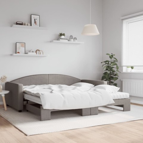 Sofa rozsuwana z materacami, kolor taupe, 100x200 cm, tkanina Lumarko!
