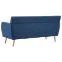 3-osobowa sofa tapicerowana tkaniną, 172x70x82 cm, niebieska Lumarko!