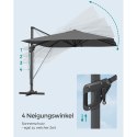 Parasol ogrodowy, 3 x 3 m, kwadratowy, wiszący parasol