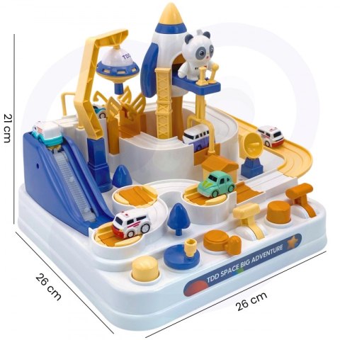 Interaktywny Tor Samochodowy "Kosmiczna Przygoda Pandy" Lek Lumarko!