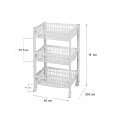 Plast Team Eco Trolley Regał 3 Półkowy Biały 1268...