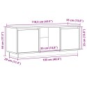  Szafka pod TV, biała, 110,5x35x44 cm, lite drewno sosnowe Lumarko!