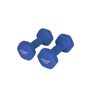 Hantle zestaw 2 szt. 2,5 kg do treningu siłowego, w domu, w biurze, na siłowni, czarny SYL65BU
