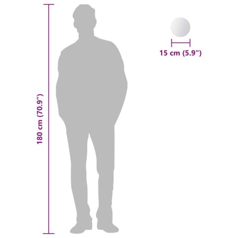  Kafelki lustrzane, 8 szt., okrągłe Lumarko!