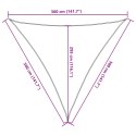  Żagiel przeciwsłoneczny, 160 g/m², czarny, 3,6x3,6x3,6m, HDPE Lumarko!