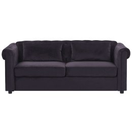 Sofa rozkładana CHESTERFIELD Czarny Welur Lumarko!