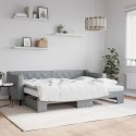 Sofa rozsuwana z materacami, jasnoszara, 80x200 cm, tkanina Lumarko!