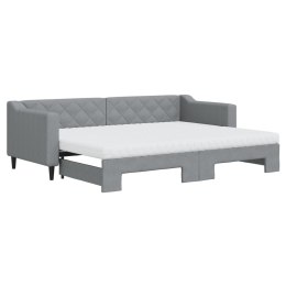 Sofa rozsuwana z materacami, jasnoszara, 80x200 cm, tkanina Lumarko!