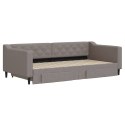 Sofa rozsuwana z szufladami, taupe, 100x200 cm, tkanina Lumarko!