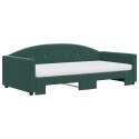 Sofa rozsuwana z materacami, ciemnozielona, 100x200 cm, aksamit Lumarko!