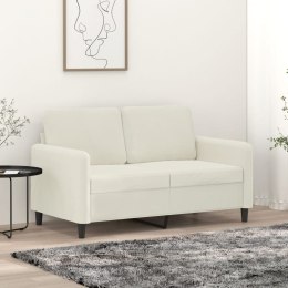 Sofa 2-osobowa, kremowy, 120 cm, tapicerowana aksamitem Lumarko!