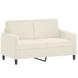 Sofa 2-osobowa, kremowy, 120 cm, tapicerowana aksamitem Lumarko!