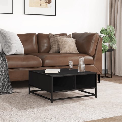 Stolik kawowy, czarny, 60,5x60,5x30 cm, materiał drewnopochodny Lumarko!