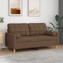 2-osobowa sofa z poduszkami, brązowa, 140 cm, tkanina Lumarko!