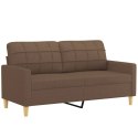 2-osobowa sofa z poduszkami, brązowa, 140 cm, tkanina Lumarko!