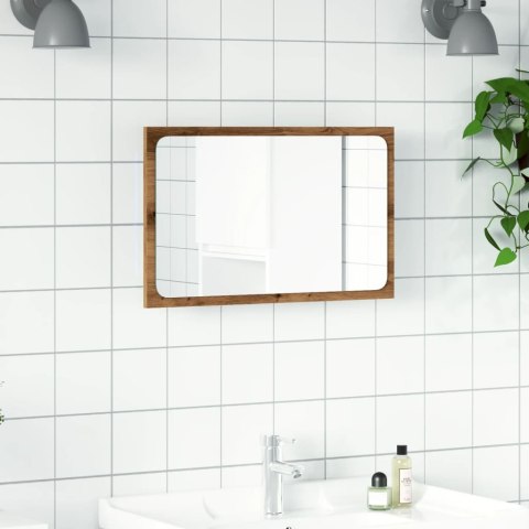 Lustro łazienkowe z LED, dąb artisan, 60x8,5x38 cm Lumarko!